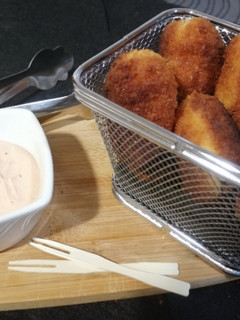 Una foto de Croquetas de gambas con Moulinex Cuisine Companion