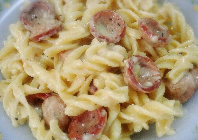 Resep Simple Fusilli Carbonara Oleh Jazzyblue Cookpad