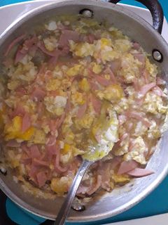 Una foto de Huevos Revueltos Con Jamón