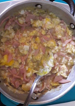 Una foto de Huevos Revueltos Con Jamón