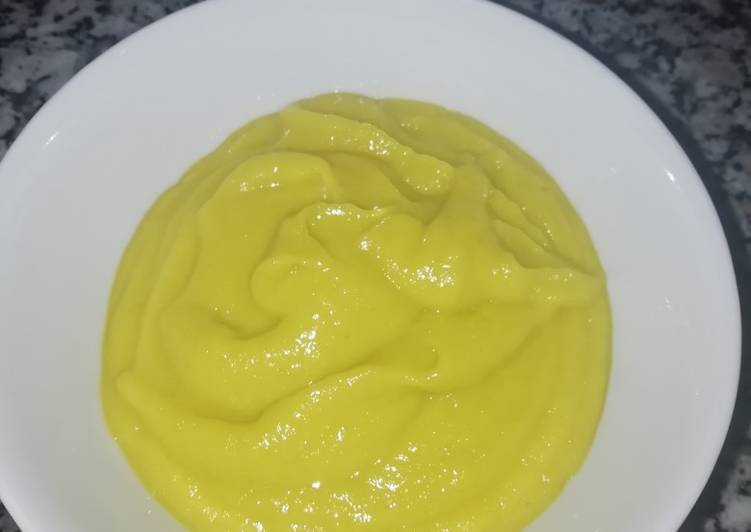 Crema fría de mango y calabacín