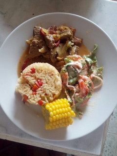 Una foto de Strogonof de lomito