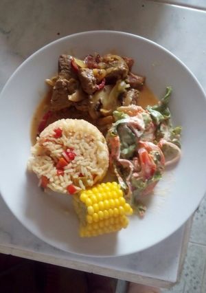 Una foto de Strogonof de lomito