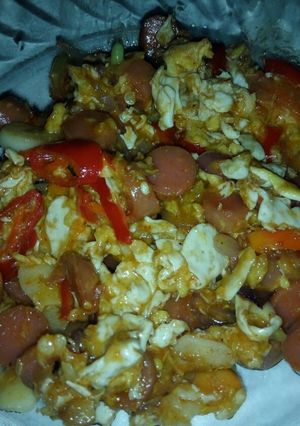 Foto resep TTS (Tumis Telur Sosis)