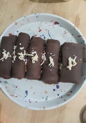 Foto resep Dadar gulung pisang coklat keju