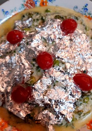A picture of Shahi Methi Matar Malai (Jain) - no onions - no garlic.