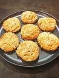 Corn biscuit with savory cheese streusel