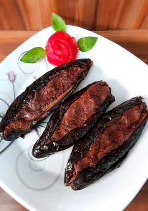 عکسی از دستور لونگی بادمجان آستارا