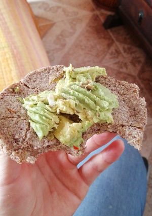 Una foto de Arepa de avena y linaza
