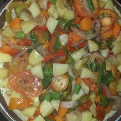 A picture of Potato nd egg frittata.