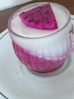 Foto resep Puding susu buah naga