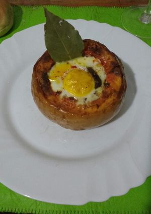 Una foto de Calabaza rellena vegetariana