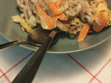 Noodles de arroz con verduras