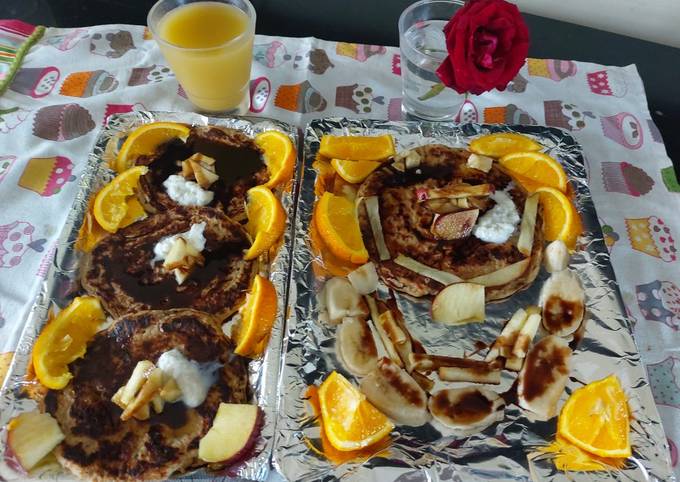 Banana apple and oats pancakes Recipe