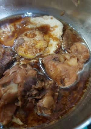 Foto resep Kuah Ayam Kecap + Telor Ceplok