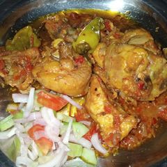 A picture of Stew Chicken karahi.