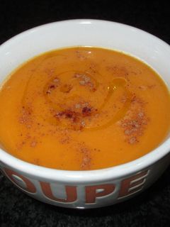 Una foto de Crema de calabaza vegana