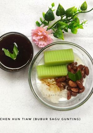 Resep Chen Hun Tiaw (Bubur Sagu Gunting) oleh Iis Kartika - Cookpad