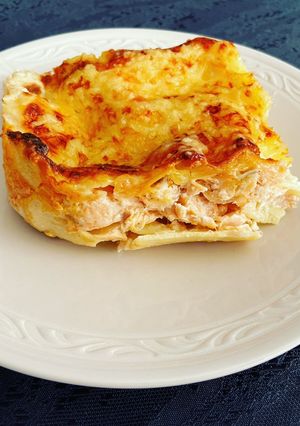 Une photo de Lasagnes au saumon