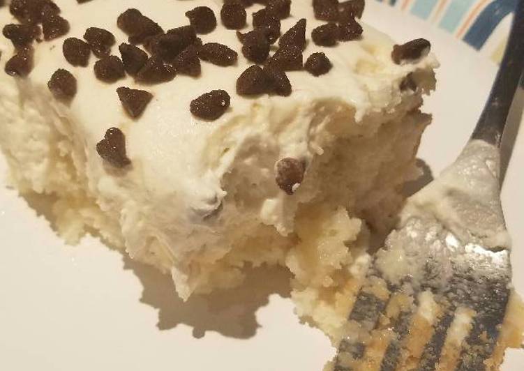 Simple Way to Prepare Homemade Cannoli poke cake
