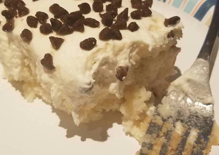 Recipe of Any-night-of-the-week Cannoli poke cake