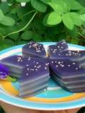 Butterfly Pea Layer Cake (Bánh da lợn hoa đậu biếc) 🌱