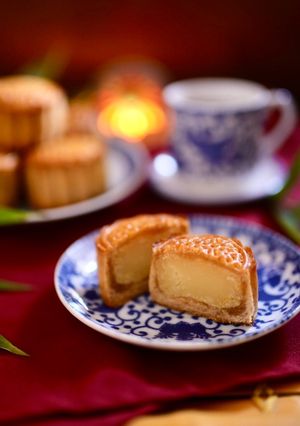 Hình của món 💚 Bánh Trung Thu Nhân Đậu Xanh Mini 50gr (Vegetarian).