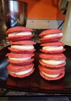 Una foto de A veces puede fallar... pero no hoy, Macarons primera vez😊😊