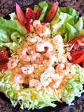 Ensalada tibia de camarones. #nuevoshábitos
