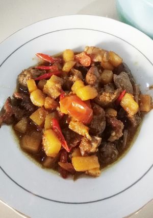 Foto resep Semur hati ayam dan kentang