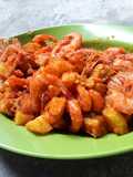Balado udang mix kentang dan tempee