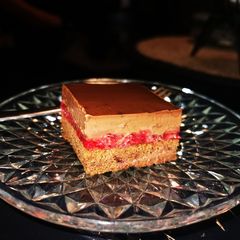A picture of The miracle of chocolate and raspberry.