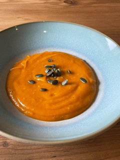 A picture of CookEveryPart Roast Pumpkin & Sweetcorn Soup 🌽.