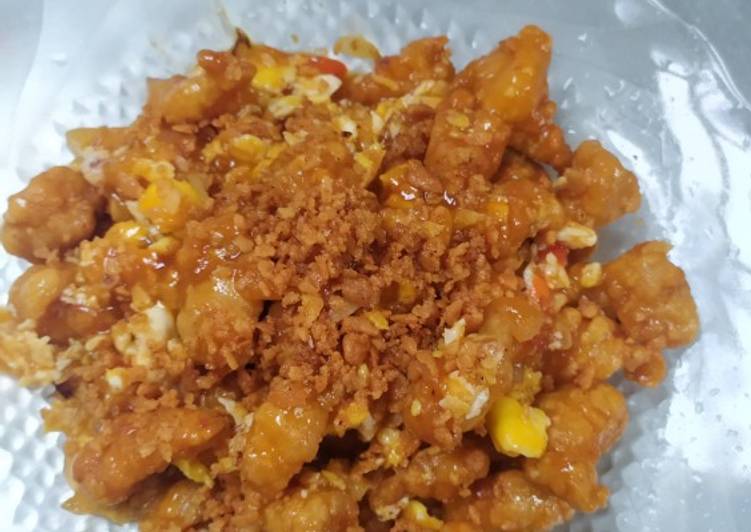 Langkah Mudah untuk Menyiapkan Ayam Saos Padang dengan bahan seadaanya 😘 yang Lezat