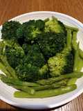 Steamed Broccoli and Asparagus