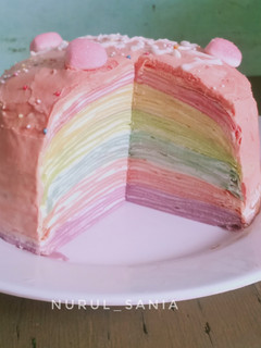 Foto resep Mille Crepes Rainbow 🌈