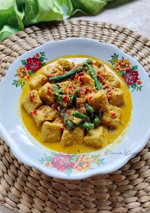 Foto resep Tahu dan Kacang Panjang Masak Santan