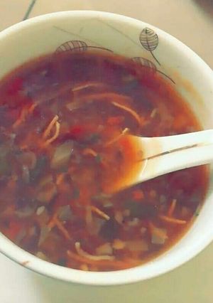 A picture of Manchow soup.