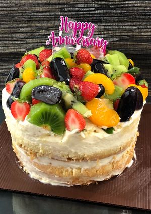 Foto resep Lemon Cake with Tropical Fruit
