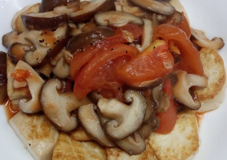 Resep Tahu jamur saus tomat yang Bisa Manjain Lidah