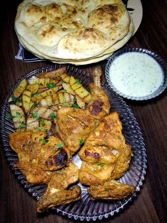 How To Prepare Chicken Masala Tikka with Grilled Potato Wedges which So Delicious