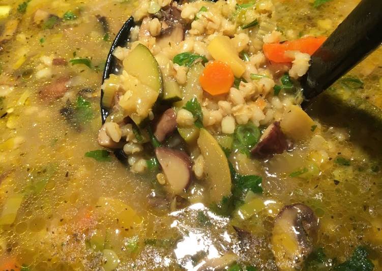 Recipe of Ultimate Mushroom barley soul soup