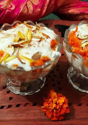 कैरट रबड़ी डिलाइट (Carrot rabdi delight recipe in hindi) रेसिपी मुख्य फोटो