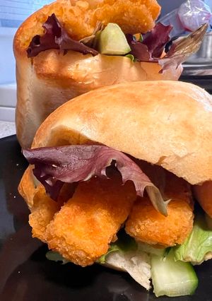 A picture of Fish finger sandwich.
