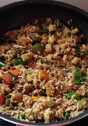 A picture of Babycorn fried rice.