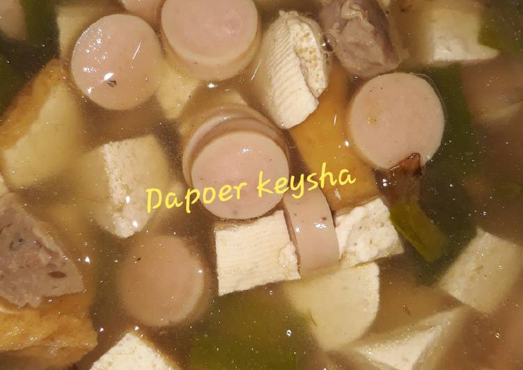 Cara Membuat Sop Tahu Bakso Sosis Bening Yang Renyah