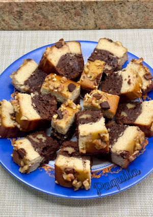 Una foto de Brownie Tofucake😉(Cheesecake) de Nueces