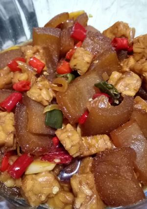 Foto resep Oseng Kikil Tempe Manis Pedas