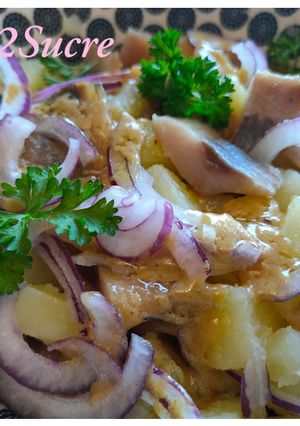 Une photo de Salade de pommes de terre aux harengs fumés