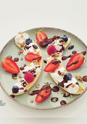 Une photo de Banane, façon Banana Split healthy